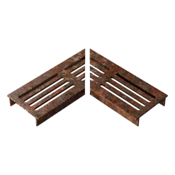 Stonewish Ultra Drain L-rooster corten recht patroon