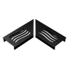 Stonewish Ultra Drain L-rooster zwart wave patroon