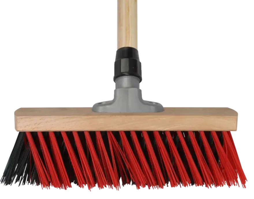 Straatbezem 30 cm met steel 140 cm