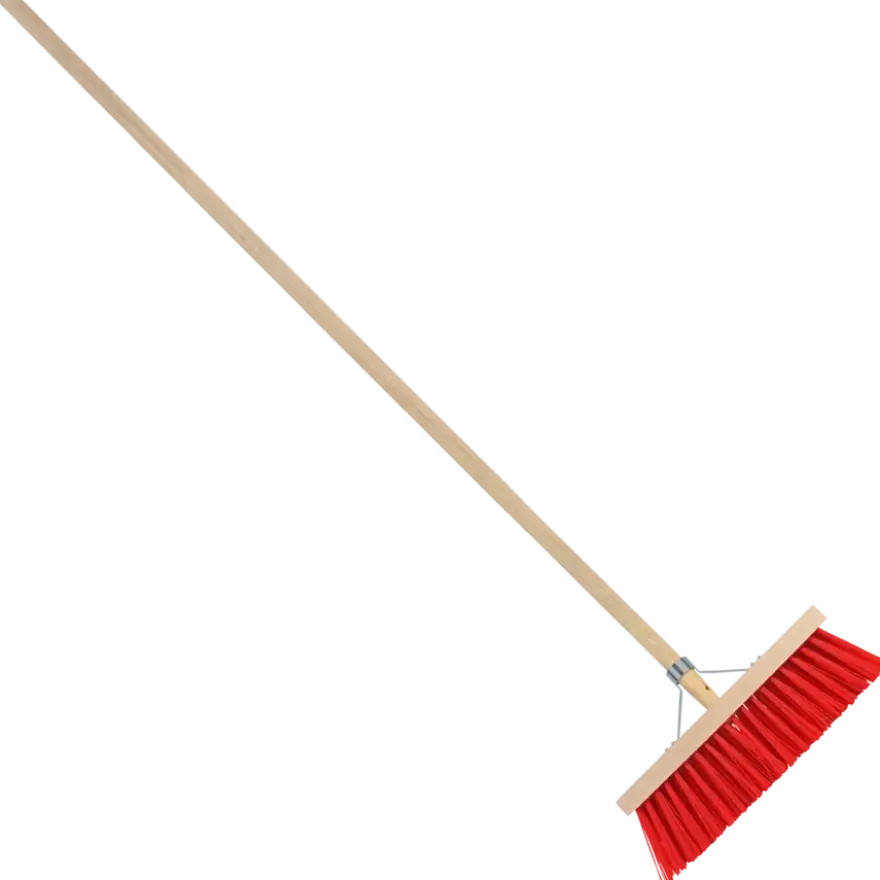 Straatbezem 35 cm met steel 140 cm