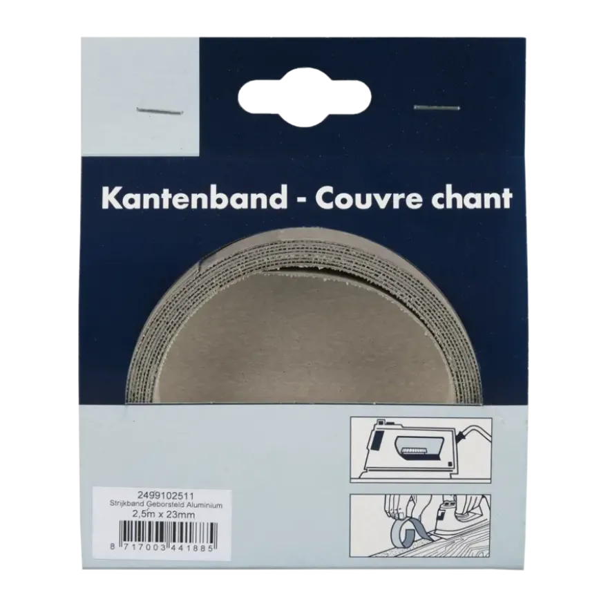 Strijkband inox metallic 23 mm 2,5 m