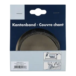Strijkband zwart eiken 23 mm 2,5 m