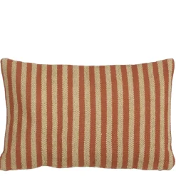Stripes kussen l.bruin - l55xb35xh10cm