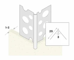 Stuc-/hoekprofiel aluzink staal 260 cm