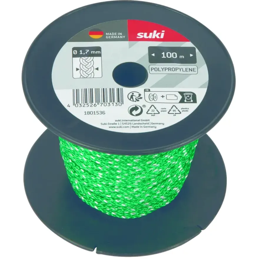 Suki metselkoord groen/wit 1,7MM X 100M