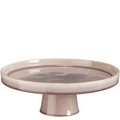 Taartschaal op voet paars - h11xd28cm