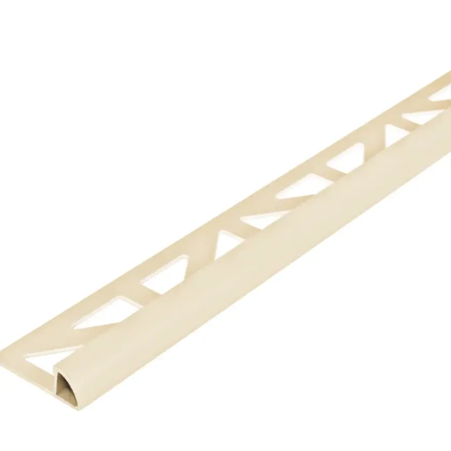Tegelprofiel kwartrond PVC jasmijn 10 mm 300 cm