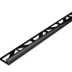 Tegelprofiel kwartrond PVC zwart 10 mm 300 cm