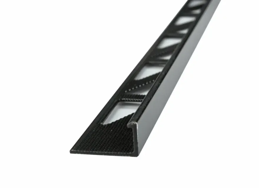 Tegelprofiel recht zwart kunststof 10 mm 270 cm