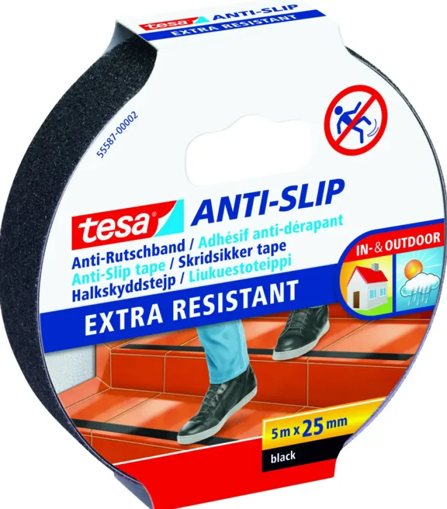 Tesa anti-slip tape zwart 25 mm x 5 m