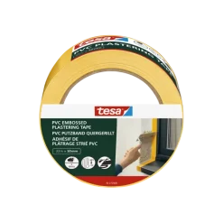 Tesa bepleisteringstape PVC geel reliëf 50 mm x 33 m