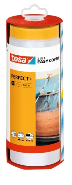 Tesa Easy Cover Perfect+ afdekfolie in dispenser 17mx2,6m