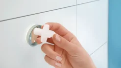 Tesa Ekkro bekerhouder verchroomd met gesatineerd glas