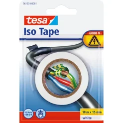 Tesa elektrische isolatietape wit 10 m x 15 mm