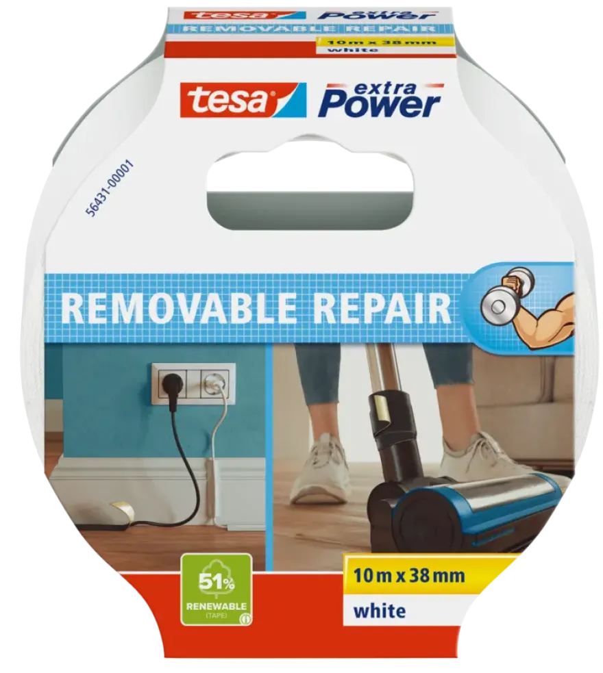Tesa Extra Power Eco Repair tape wit 38 mm x 10 m