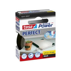 Tesa Extra Power Perfect ducttape zwart 19 mm x 2,75 m