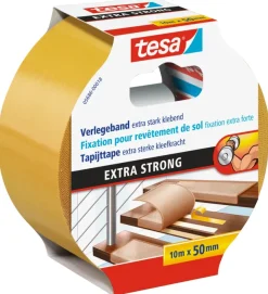Tesa Extra Sterk tapijttape geel 10 m x 50 mm