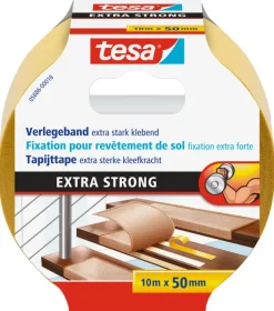 Tesa Extra Sterk tapijttape geel 10 m x 50 mm