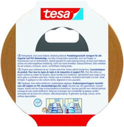 Tesa Extra Sterk tapijttape geel 25 m x 50 m