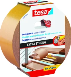 Tesa Extra Sterk tapijttape geel 25 m x 50 m