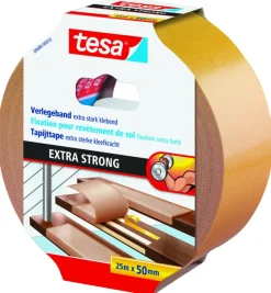 Tesa Extra Sterk tapijttape geel 25 m x 50 m
