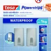 Tesa Haak Powerstrip rechthoekig S Metaal - 2 stuks