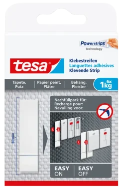 Tesa Klevende Strips voor Behang & Pleisterwerk 1 kg