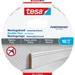 Tesa Montagetape voor Behang & Pleisterwerk 10 kg/m