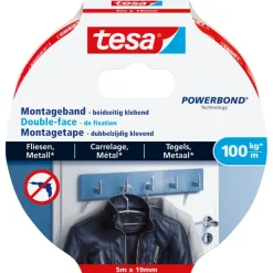 Tesa Montagetape voor Tegels & Metaal 100 kg/m