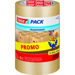 Tesa Pack verpakkingstape transparant 66 m x 50 mm (3 stuks)