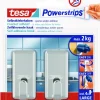 Tesa Powerstrips haak groot chroom 2 stuks