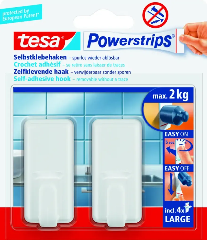 Tesa Powerstrips haak groot 2 stuks