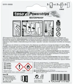 Tesa Powerstrips waterproof haak wit 2 stuks