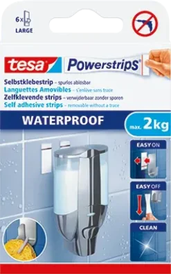 Tesa Powerstrips waterproof strips 6 stuks