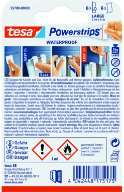 Tesa Powerstrips waterproof strips 6 stuks
