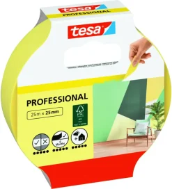 Tesa Professional Indoor schilderstape geel 25 mm x 25 m