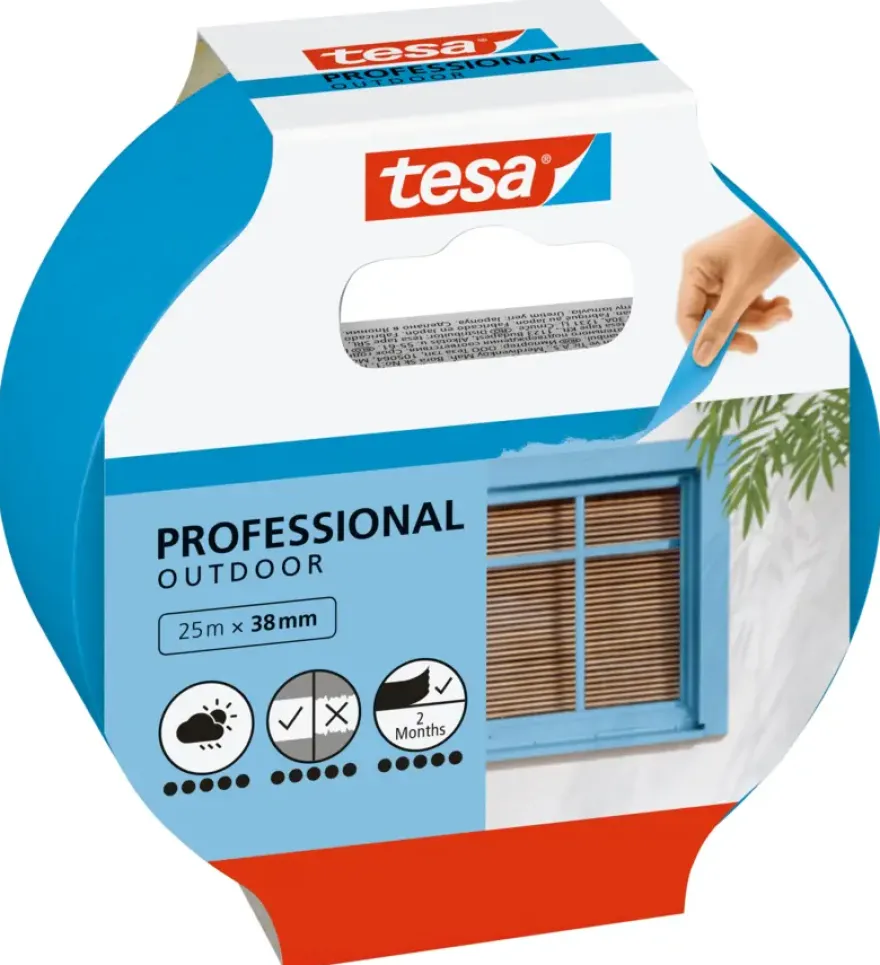 Tesa Professional Outdoor schilderstape blauw 38 mm x 25 m