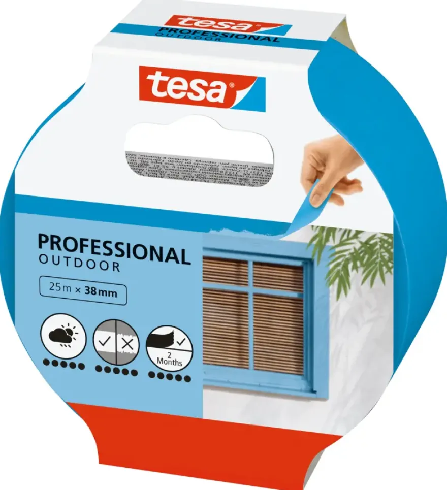 Tesa Professional Outdoor schilderstape blauw 38 mm x 25 m