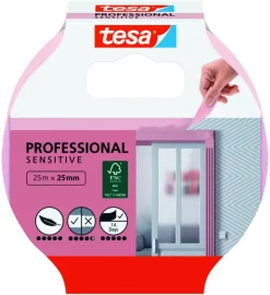 Tesa Professional Sensitive schilderstape roze 25 mm x 25 m