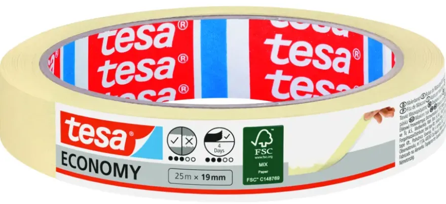 Tesa schilderstape universeel beige 19 mm x 25 m