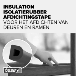 Tesa Tochtband D-profiel zelfklevend bruin 6m