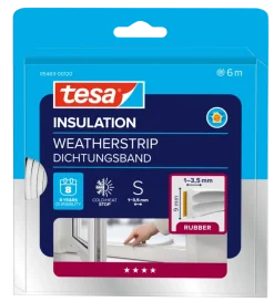 Tesa Tochtband E-profiel zelfklevend wit 6m