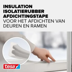 Tesa Tochtband E-profiel zelfklevend wit 6m