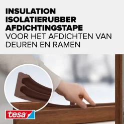 Tesa Tochtband E-profiel zelfklevend bruin 25m