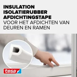 Tesa Tochtband P-profiel zelfklevend wit 6m