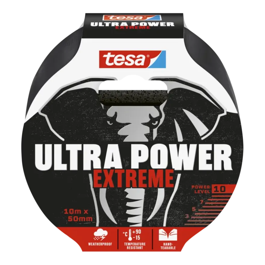 Tesa Ultra Power Extreme Repair ducttape zwart 50 mm x 10 m