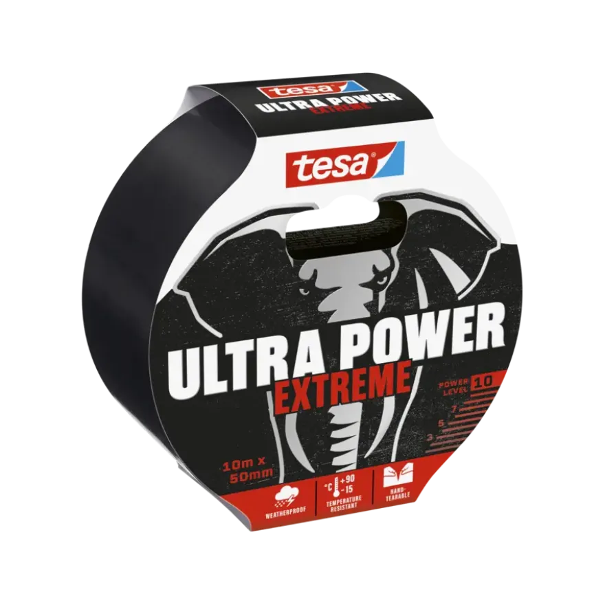 Tesa Ultra Power Extreme Repair ducttape zwart 50 mm x 10 m
