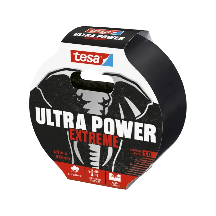 Tesa Ultra Power Extreme Repair ducttape zwart 50 mm x 10 m