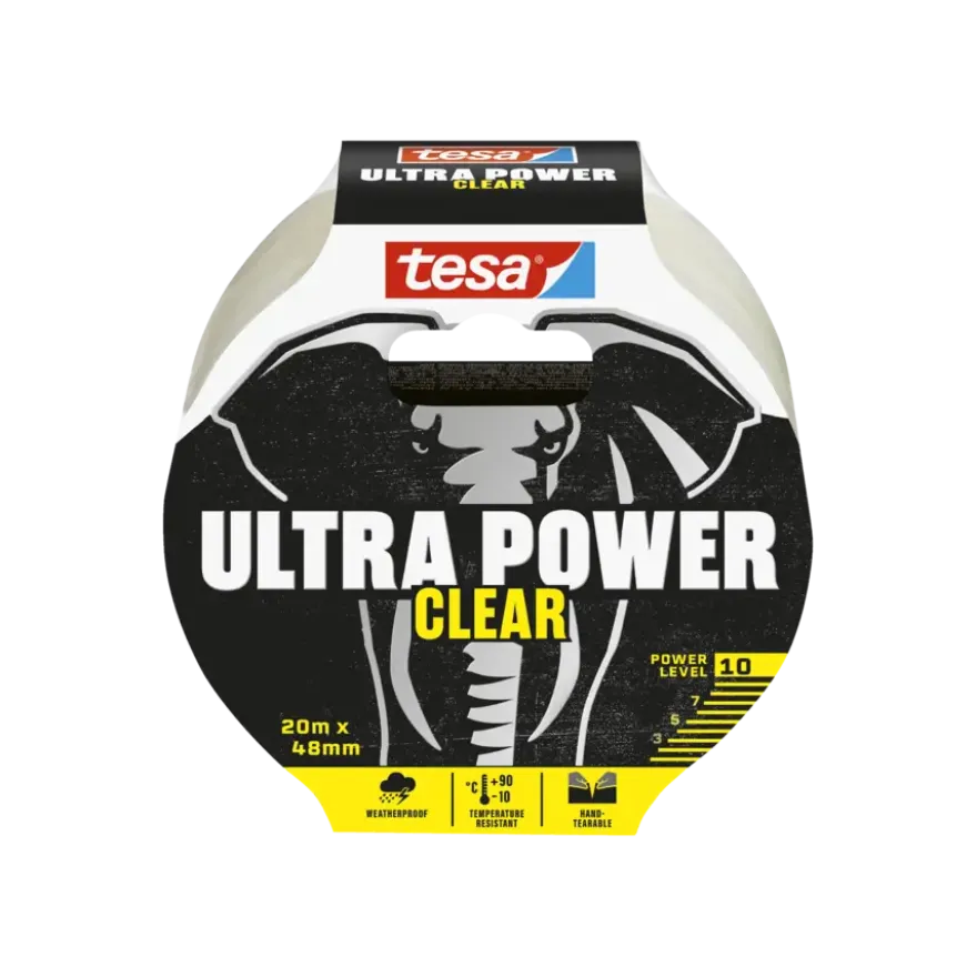 Tesa Ultra Power Extreme Repair ducttape transparant 48 mm x 20 m