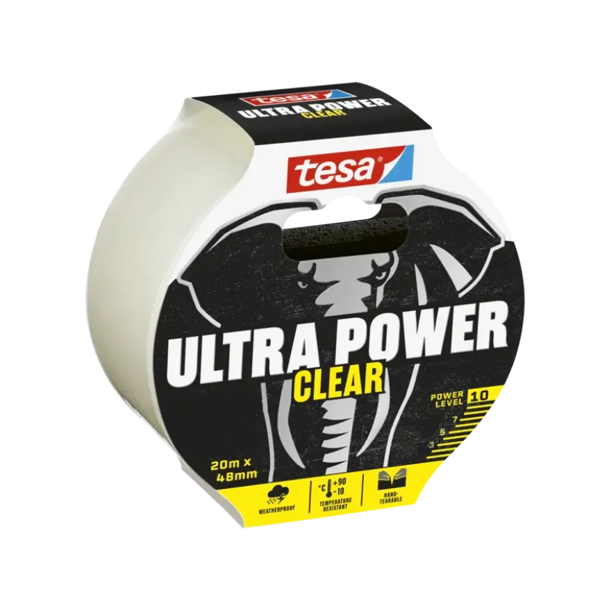 Tesa Ultra Power Extreme Repair ducttape transparant 48 mm x 20 m